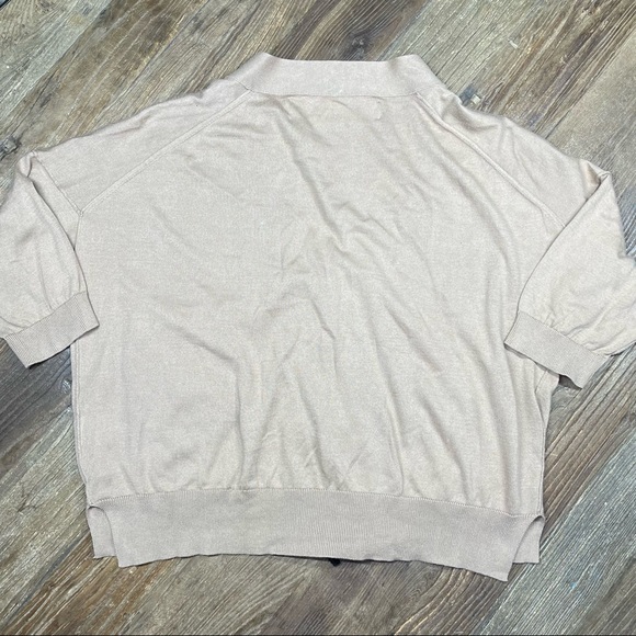 ⭐️ ZHOR & NEMA PARIS ZIP FRONT CARDIGAN SWEATER TAN SIZE S - Picture 10 of 10